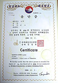 Higher Level Black Belt Dan Certificate